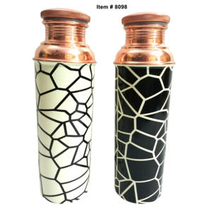 Botella de agua de cobre puro, personalizada, pintada a mano, a la venta - Product Image 6