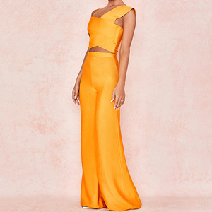 Pantalones de chándal con Logo personalizado para mujer, Pantalón de algodón con estampado personalizado, cintura alta, pierna ancha - Product Image 4