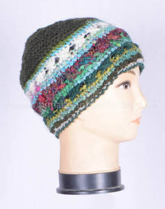 Tricoté à la main Chaud Confortable Népal Fait polaire Doublure En Laine Bonnet Chapeau D'hiver HHWTH-0042-E - Product Image 5