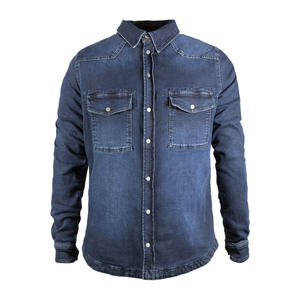 Vente chaude AA Aramid Doublure Veste en jean pour hommes Chemises à col à la mode avec protection principale - Product Image 5