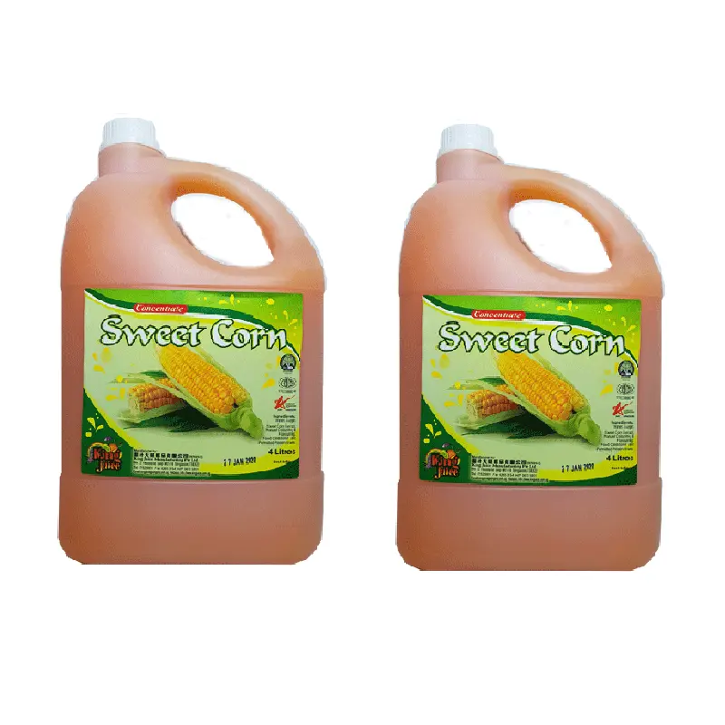 शीतल पेय स्वाद स्वादिष्ट कम चीनी 4L Sweetcorn रस <span class=keywords><strong>सिरप</strong></span> ध्यान केंद्रित करने और सब्जी फल निकालने स्वस्थ कर सकते हैं