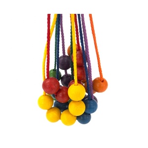 Cuentas de madera para entrenamiento de niños, clavijas de madera para juguetes, juguetes de enhebrado de madera - Product Image 1