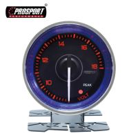 Nouveau Jauge de Précision Analogique Large Bande 52mm CE Universelle 12V pour Voitures avec Double Rétroéclairage Bleu/Rouge et Lentille Claire
