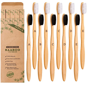 Venta al por mayor de cepillo de dientes de bambú <span class=keywords><strong>Tot</strong></span> Venta de etiqueta privada 100% cepillo de dientes de bambú natural - Product Image 1