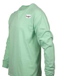 Men's Adult <b>Long</b> Sleeve <b>Tee</b> <b>Shirt</b> Style Soft Washed Garment Dyed Fabric Double Needle Collar Twill Taped Neck and Shoulders - Product Image 5