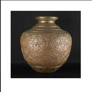 Urns สำหรับขี้เถ้าสูงเกรดมนุษย์ทองเหลืองสีดำและ Golden ใน; 34648 10นิ้ว Modern Plain,พิมพ์ผู้ใหญ่รอบอินเดีย SAMOVAR ส่งออก - Product Image 5