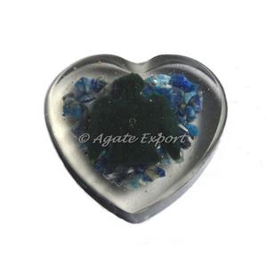 Symbole d'oiseau en obsidienne noire, symbole sur le cœur de Lapis Lazuli, Orgonite - Product Image 1