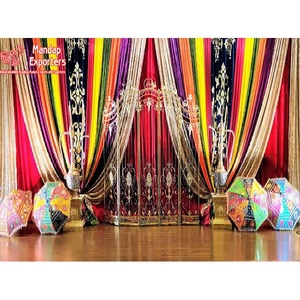 Arco de Boda Dorado para Fondo de Eventos, Fiestas, Decoración de Funciones Mehndi, Accesorios Metálicos, Comprar Fondo de Boda Metálico, Puerta de Boda, Texas - Product Image 1