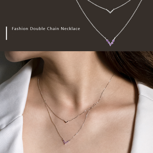 Collar multicapa de plata, joyería de moda, Kolye - Product Image 2