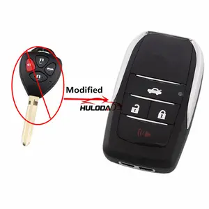 For Toyo 3+1 Buttons remote key for Corolla RAV4 Modified Flip Folding Remote Blank Key Shell with TOY43 key blade