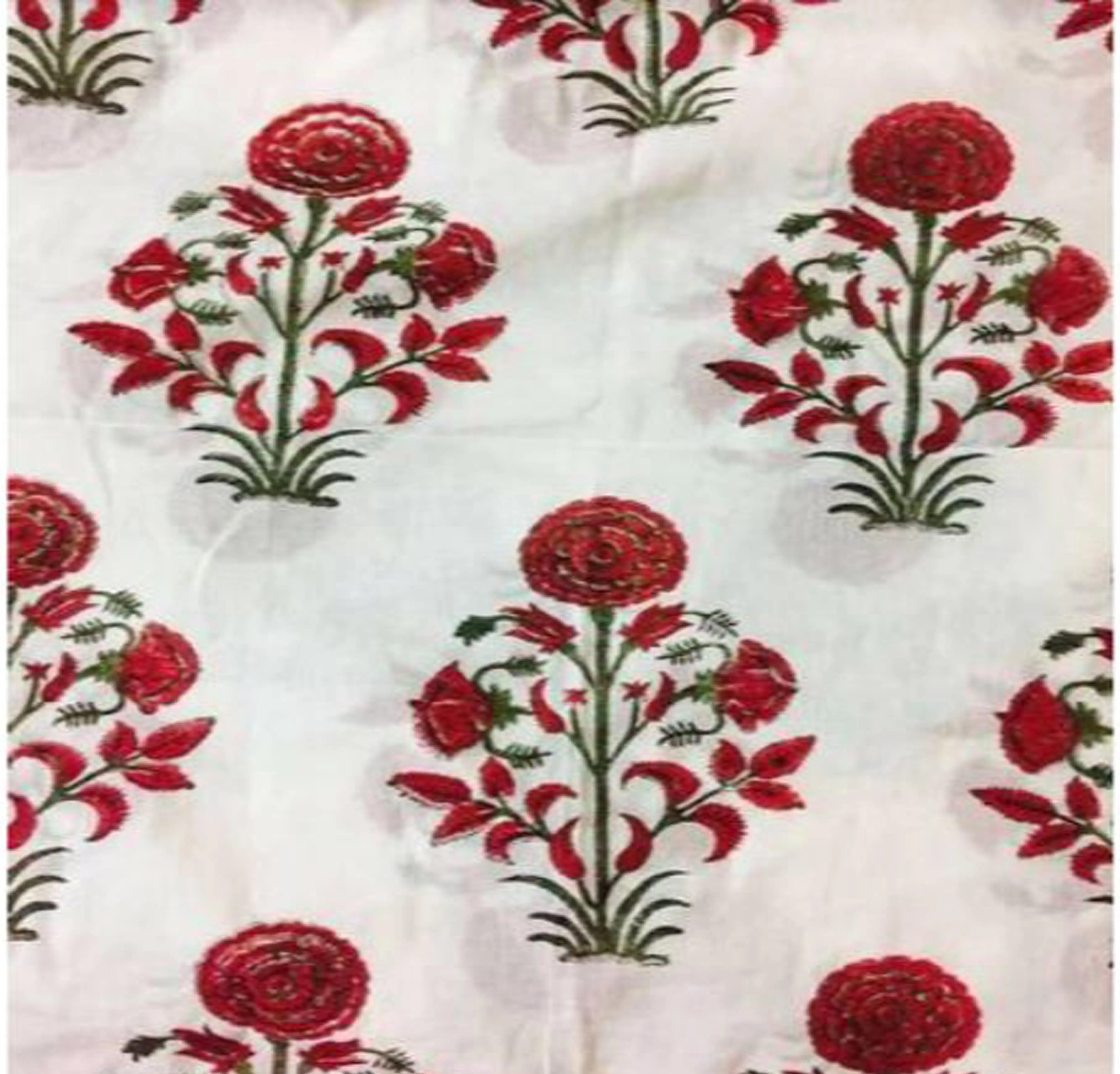 Hand Block Print 100% Cotton Fabric New Design Plain Or Twill Weave Fabric Dying & Printing dress,shirt,top,skirt,suit