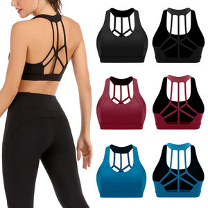 Sujetador deportivo con logotipo personalizado para mujer, ropa de gimnasio para Yoga y Fitness - Product Image 2