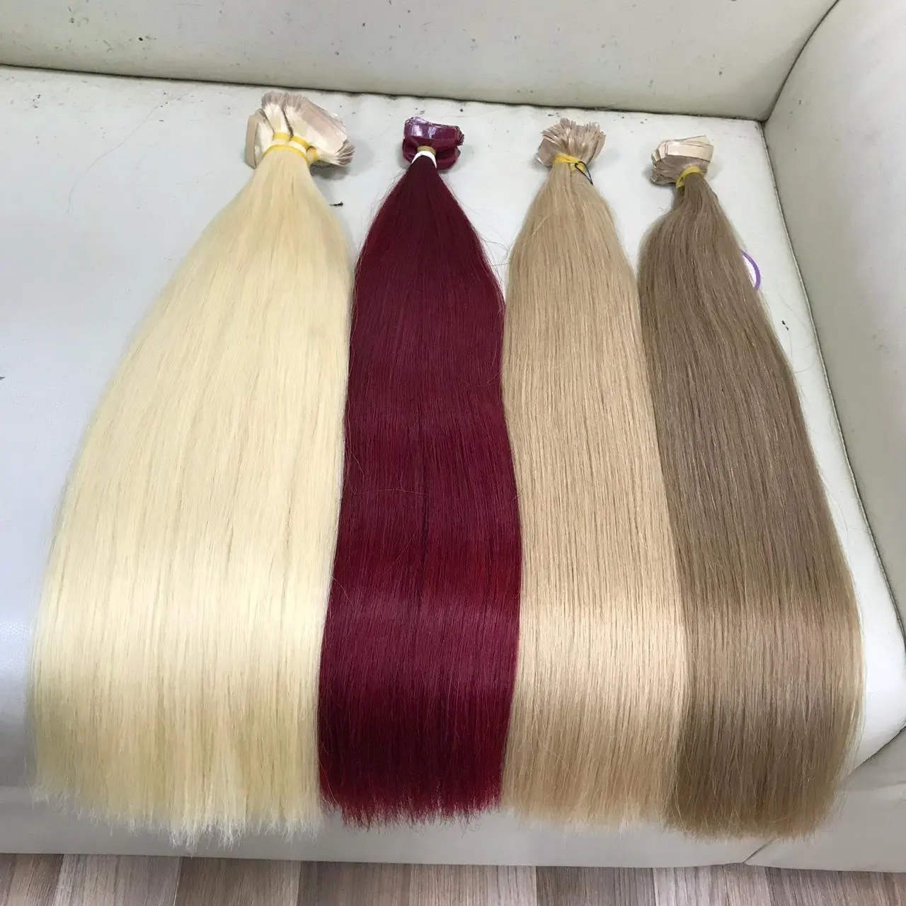 wholesale tape in hair extensions, human hair tape double drawn red color hair ODM OEM