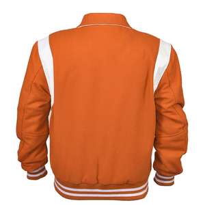 High Quality Wool Leather Varsity Jacket for Men Winter <b>Thermal</b> Quilt <b>Padded</b> Button Waterproof Letterman Jacket Long Plus Size - Product Image 3