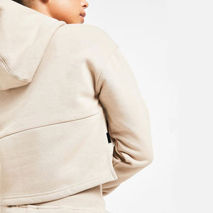 เสื้อครอปท็อปมีฮู๊ดแฟชั่นของผู้หญิง,เสื้อมีฮู๊ดสวมใส่ลำลองทำงานแผงหน้าปัดปี2020 - Product Image 3