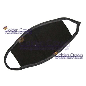 ฝาครอบปากผ้าฝ้ายสีดำใช้ซ้ำได้ป้องกันฝุ่นบนใบหน้าผ้าฝ้ายระบายอากาศได้ - Product Image 1