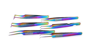 แหนบถอนคิ้วและขนตาปลอมทำจากสเตนเลสหลายสีอุปกรณ์ดูแลความงามได้รับการรับรองจาก CE - Product Image 6