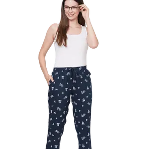 Qualité et quantité assurées 100% coton grande taille été tricoté deux pièces femmes adulte pyjama ensemble - Product Image 1