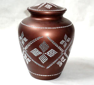 Urne funéraire pour adultes Tournesol en métal gravé pour cendres Style américain/européen pour le stockage - Product Image 3