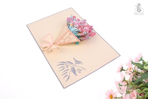 Waratah การ์ดอวยพรแบบพวงตัดด้วยเลเซอร์ทำด้วยมือการ์ดป๊อปอัพสไตล์ความรักหัตถกรรมกระดาษขายดี - Product Image 5