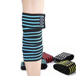 ที่รัดเข่า39นิ้ว (คู่) มีความยืดหยุ่นแบบสควอตยกน้ำหนักยกกระชับขาสำหรับฝึกข้าม - Product Image 1