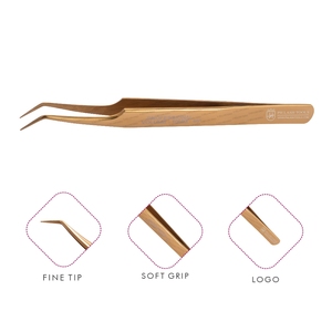 Vets — pinces pour Extensions de cils en couleur or, pinces à épiler pour Extensions de cils, pincettes pour faux cils - Product Image 1