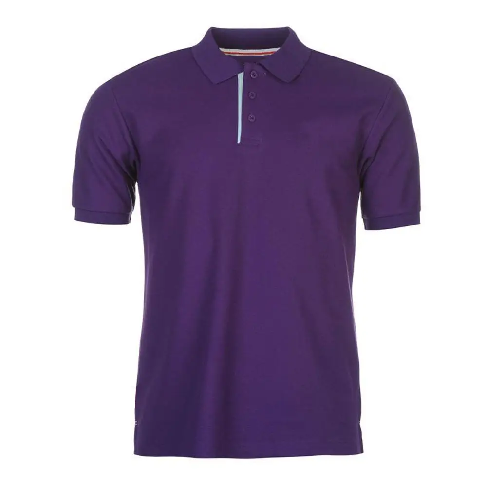 Men's Plain Black Cotton Budget Golf Purple Polo Shirt Wholesale Sport Inspired Shirt Breathable and Sweat Wicking