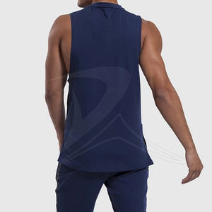 Débardeurs de sport de haute qualité à séchage rapide pour hommes, gilet de musculation décontracté de couleur unie avec logo personnalisé, vêtements de sport respirants - Product Image 2