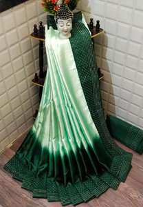 Look le plus magnifique pour la réception Broderie en soie avec imprimé et chemisier non cousu Couleur bleu ciel Vêtements pour femmes indiennes à bas prix - Product Image 3