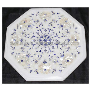 Decorative Marble Inlay <b>Table</b> Top - Product Image 1