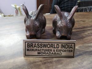 กระต่ายทองเหลืองโบราณเสร็จสิ้นการเผาศพสัตว์เลี้ยงอุปกรณ์งานศพ - Product Image 3