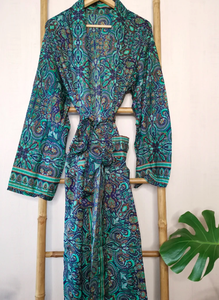 Ladies <b>Silk</b> Boho Kimonos <b>House</b> Beach Robe - Product Image 2