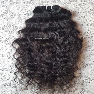 Extensions de cheveux humains indiens naturels noirs bouclés 14 pouces vente en gros Extension de cheveux Bindian vierge Remy indien, cheveux Remy indiens vierges - Product Image 5