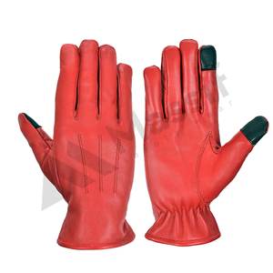 Gants d'hiver en cuir souple pour femme, accessoire à la mode, avec écran tactile, nouvelle collection 2020 - Product Image 5