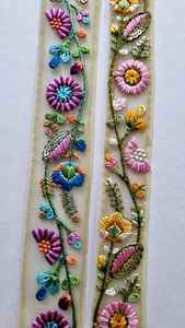 ที่กำหนดเองทำมือปักดอกไม้และชาติพันธุ์ริบบิ้นออกแบบอย่างสวยงามในขนาดสารพันและสีสำหรับชุดแต่งงาน - Product Image 6