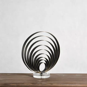 Sculpture moderne en métal, petite statue abstraite, décoration pour la maison, livraison gratuite - Product Image 3