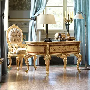 Barokke Luxe Empire Stijl Versalles Gesneden Houten Huis Kantoor Bureau