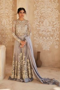 2021 nuevo vestido tradicional indio/pakistaní Anarkali Lehenga deslumbrante bordado Zardozi trabajo alta seda nupcial Saree fiestas - Product Image 2