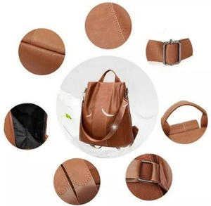 Women's Latest Design Leather Handbag Hot Sale Daily Use <b>Backpack</b> - Product Image 5