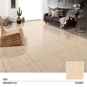 กระเบื้องปูพื้นพอร์ซเลนขัดเงามีสไตล์สีน้ำตาลขนาด600x600มม. ปรับแต่งได้ตามต้องการ - Product Image 2