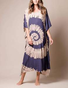 Hippy Designer <b>Women</b> Wear Round Circle Tie Dye <b>Kaftan</b> Cover up - Product Image 1