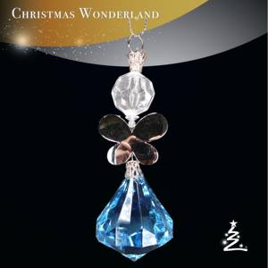 Ornement d'ange en acrylique clair et bleu, décoration pour noël/nouvel an, ornement pour noël - Product Image 2