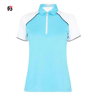 T-shirt manches courtes col rabattu pour femme, en Polyester, polaire, avec Logo personnalisé, vêtements bon marché, nouvelle collection 2020 - Product Image 1