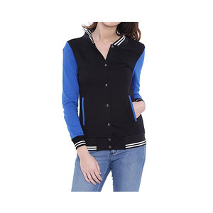 Último diseño de ropa de calle cómoda chaqueta Varsity personalizada para mujer Unisex al por mayor algodón lana impermeable Reversible - Product Image 3