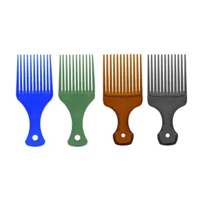 Insert Afro Hair Pick Comb Hair Fork Comb Oil Slick Styling Hair Brush Hairdressing Accessory for Men & Women