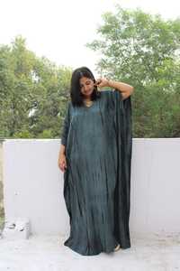 Nerw เดรสคาฟตันแขนยาวสำหรับผู้หญิง,เดรสคาฟตันลำลองโบฮีเมียนชายหาดมัดย้อมทำมือคุณภาพสูงปี2023 - Product Image 2