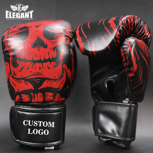 ถุงมือชกมวยหนังวัวสีดำขนาด8ออนซ์10ออนซ์ - Product Image 4