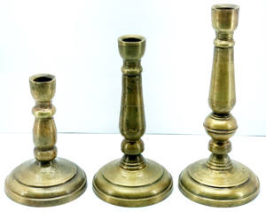 Round Cone Set of 3 High Quality Metal Candle Holder Gold Brass Antique Finish Garden Use Table Top Wedding Decor Candle Stand - Product Image 5