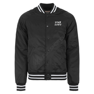 Veste bomber décontractée pour homme, nouvelle marque, vente en gros, satin, style varsity, fermeture éclair, grande taille, 100% imperméable, tricotée - Product Image 6