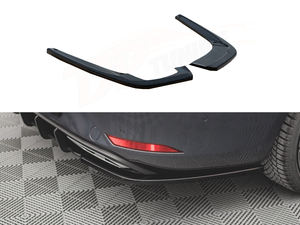 Seat Leon MK4 ST 2020 MX Design pare-chocs arrière rabats coins gauche et droit séparateur de lèvre arrière Piano brillant Surface noire en plastique - Product Image 4